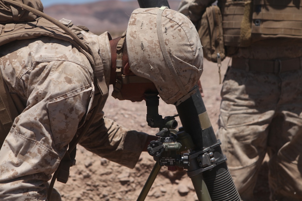 3/6 Marines conduct mortar range at ITX 5-18