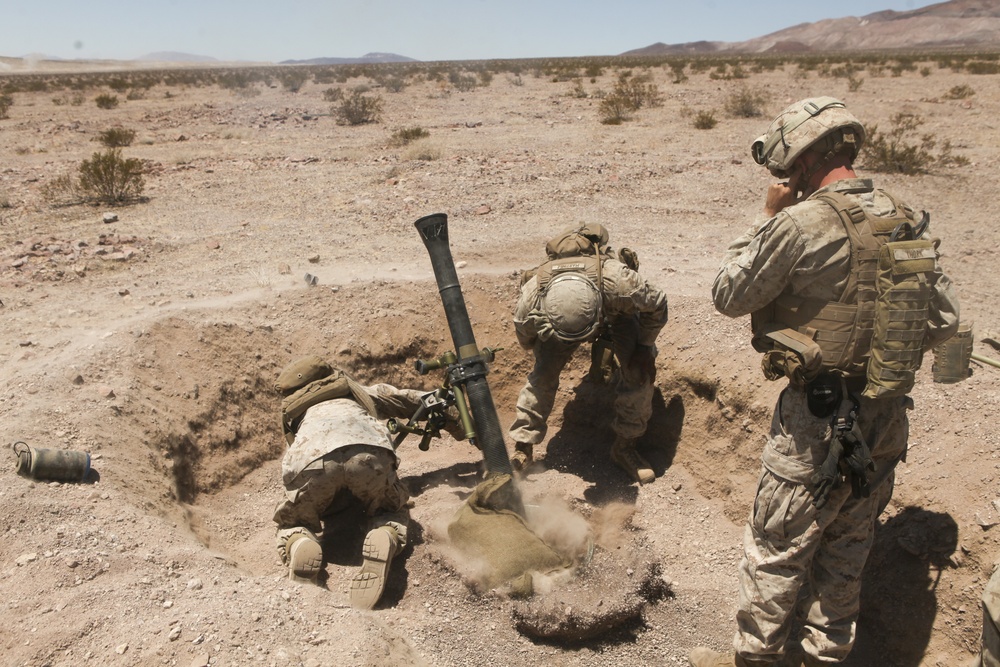 3/6 Marines conduct mortar range at ITX 5-18