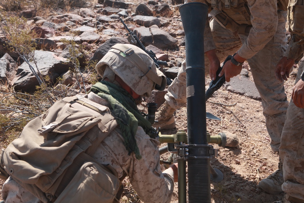 3/6 Marines conduct mortar range at ITX 5-18