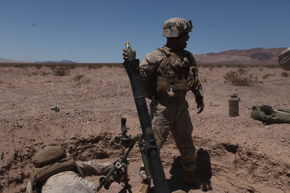 3/6 Marines conduct mortar range at ITX 5-18