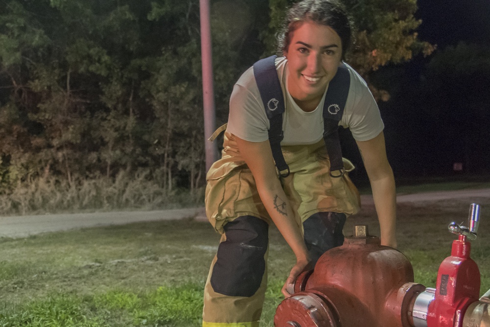 Lady Stinger solo female fire fighter for Northern Strike 18.