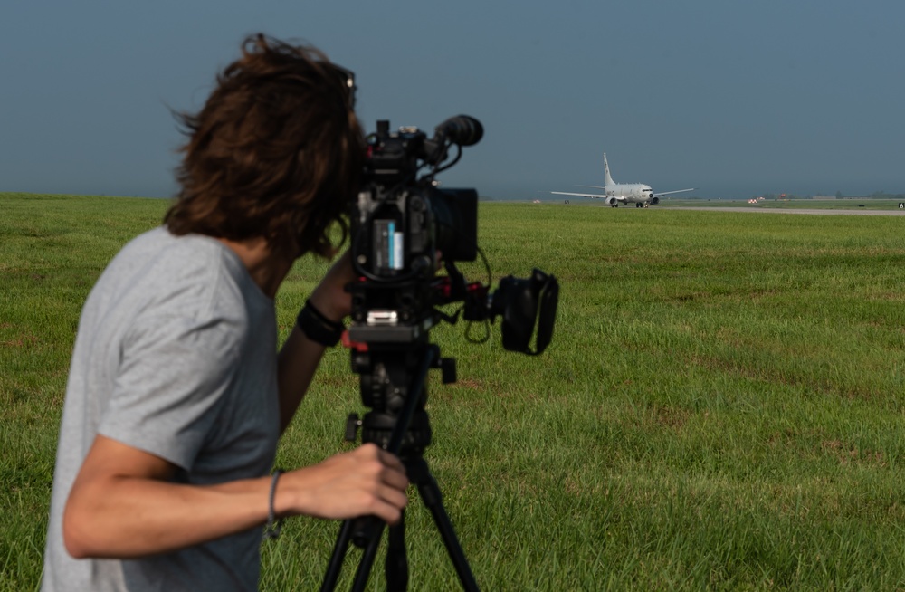 Team Kadena hosts media for P-8A Poseidon