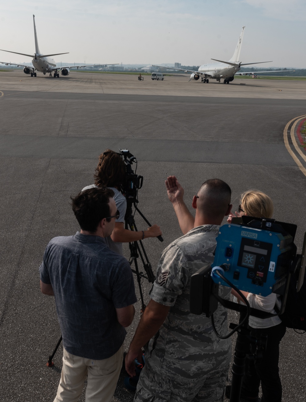 Team Kadena hosts media for P-8A Poseidon