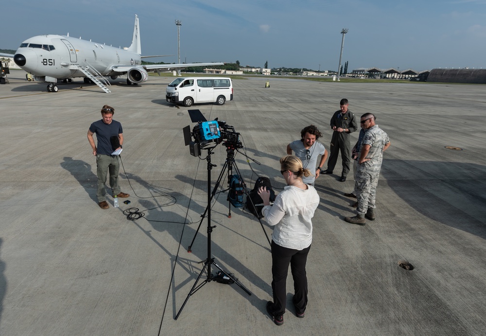 Team Kadena hosts media for P-8A Poseidon