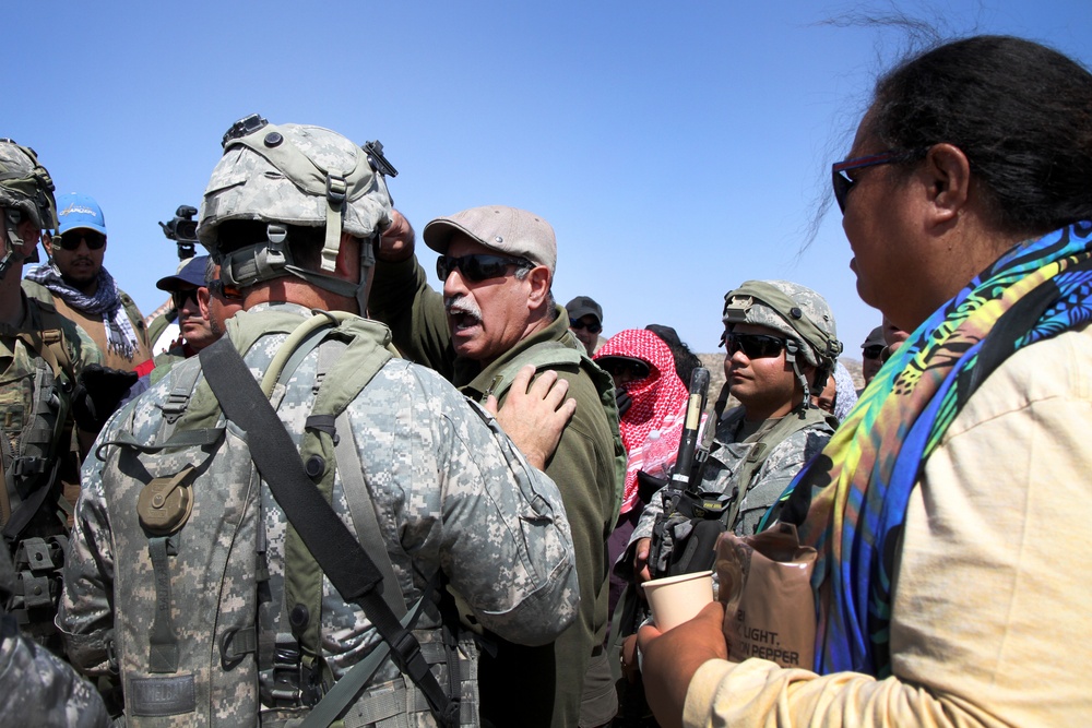 National Guard Soldiers perform riot control training