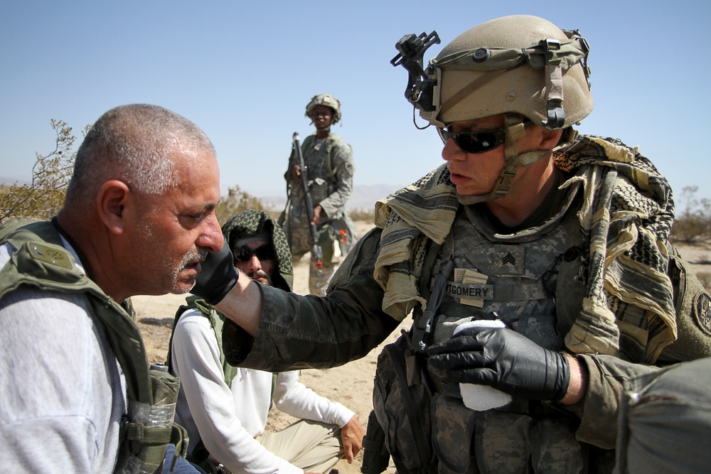 National Guard Soldiers perform riot control training