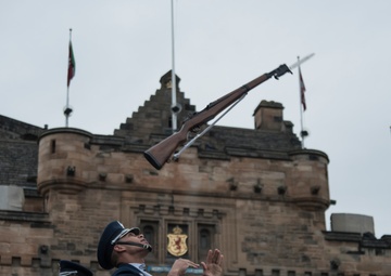 USAF Honor Guard performs in Scotland