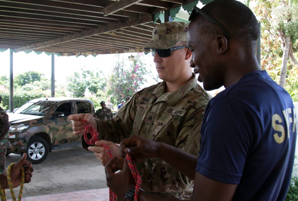 CERFP conducts SAR simulations with the St. Kitts and Nevis Fire Rescue Services