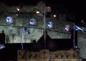 USAF Honor Guard performs in Scotland