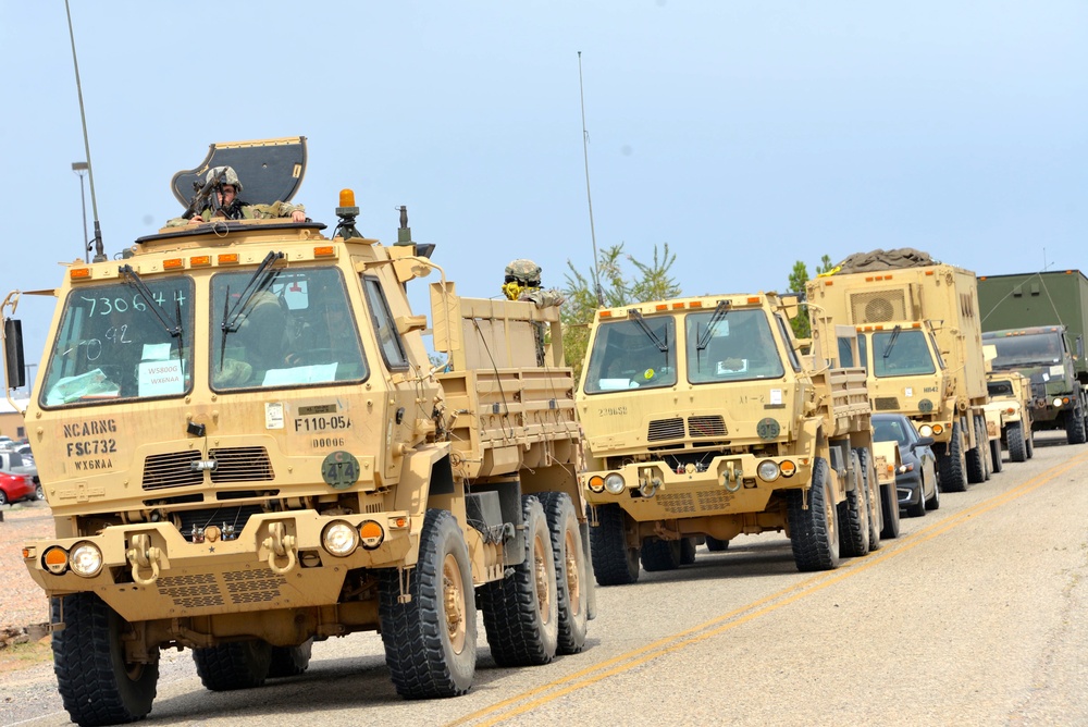 Soldiers Convoy to Staging Area for Operation Hickory Sting