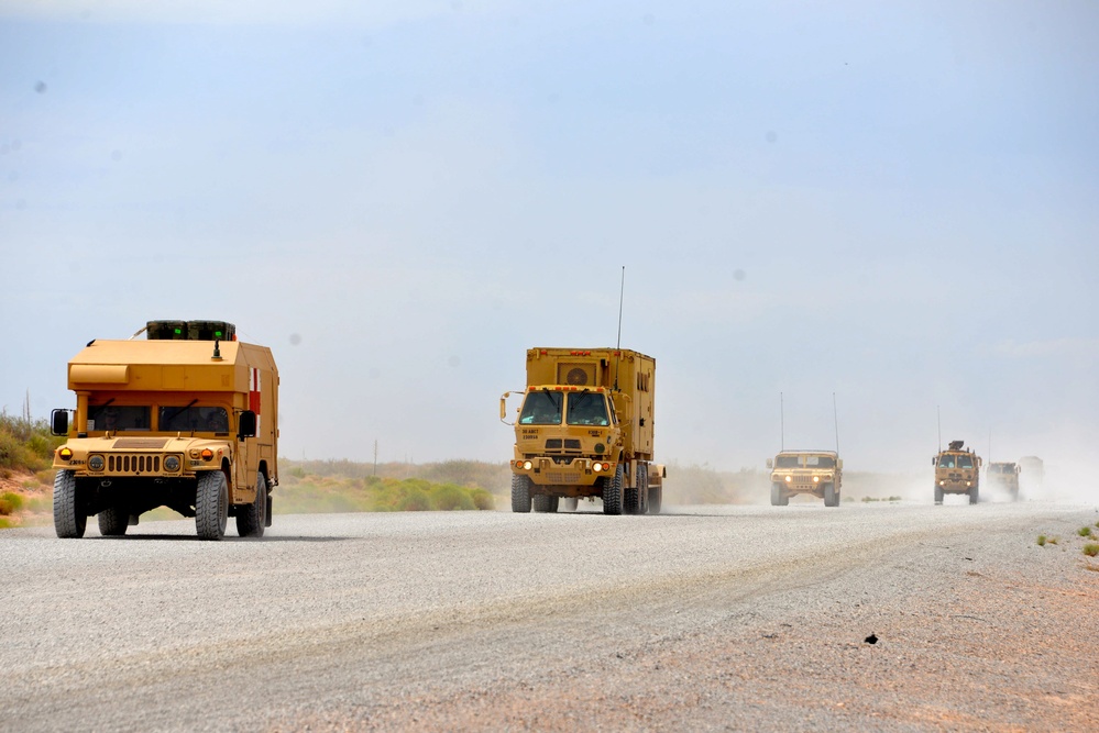 Soldiers Convoy to Staging Area for Operation Hickory Sting