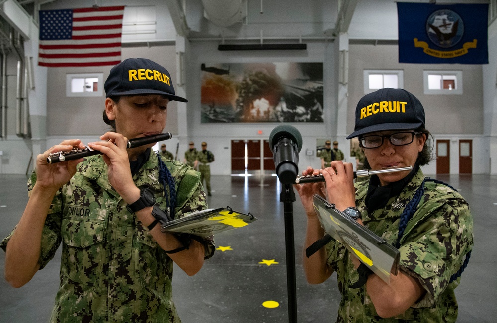 Pass-in-review graduation rehearsal Pass-in-review graduation rehearsal