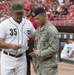 Cincinnati Reds baseball team recognize military service