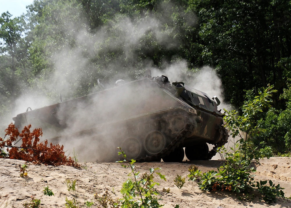 Soldiers Assault Enemy Area
