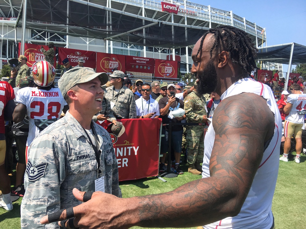 49ers invite military community to training camp