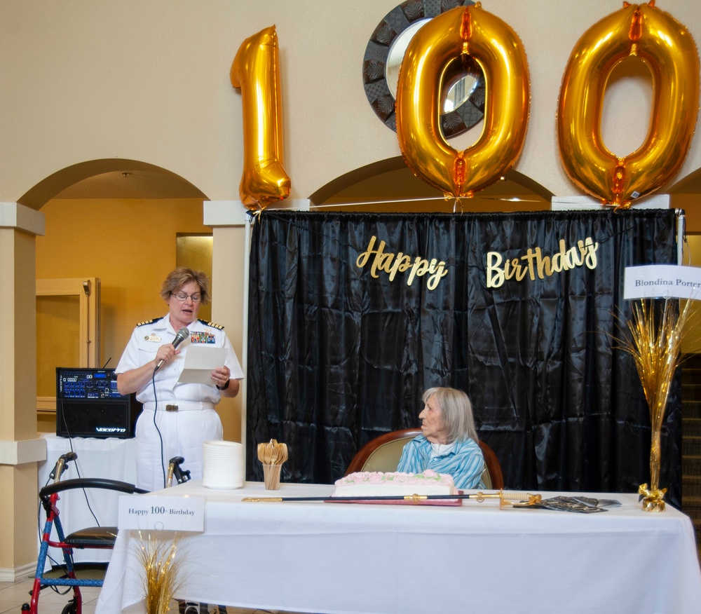 Nurse Corps Officers Wish WWII Navy Nurse a Happy 100th Birthday