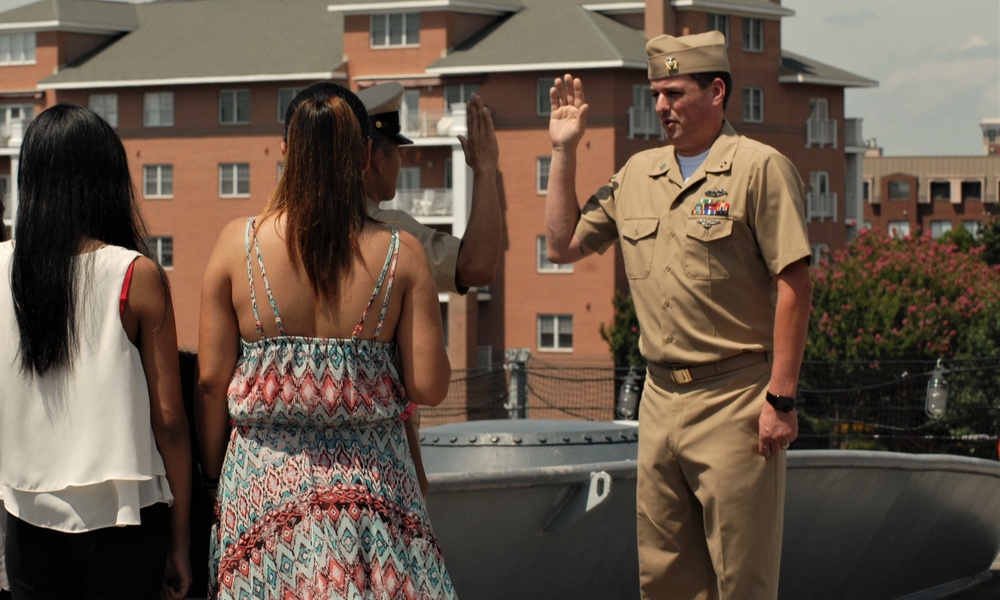 RE-enlistment aboard the USS Wisconsin (BB-64)