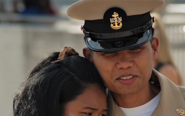 Re-enlistment aboard the USS Wisconsin (BB-64)
