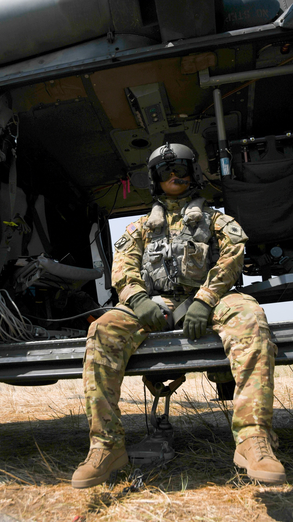 Crew chief Sgt. Salazar presents the HH-60M Medevac Black Hawk [Image 5 of 5]