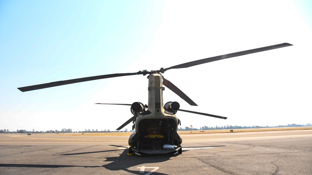 Boeing CH-47 Chinook on standby