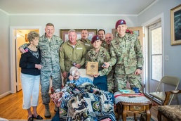 1-507th and Liberty Jump Team visit World War II Veteran
