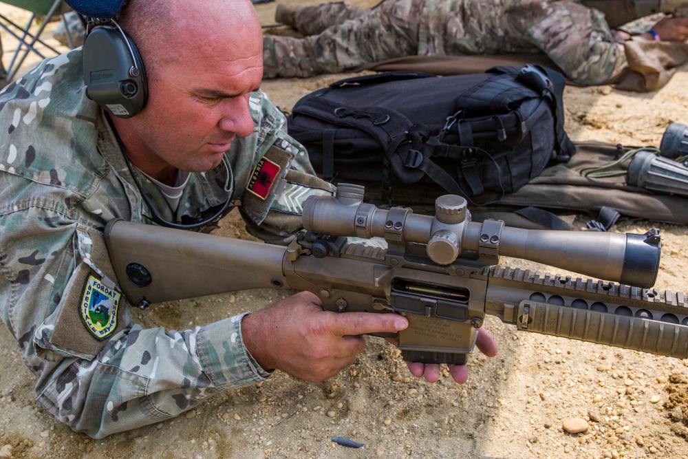 New Jersey Guard and Albanian snipers train together