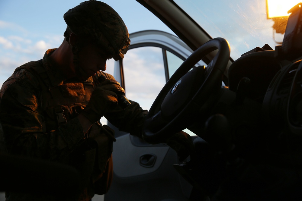 U.S. Marines conduct control point training with British Royal Marines and Norwegian Soldiers in Norway