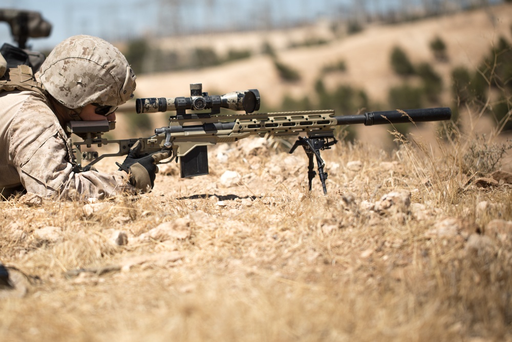 Scout Sniper platoon Marines take part in known distance range