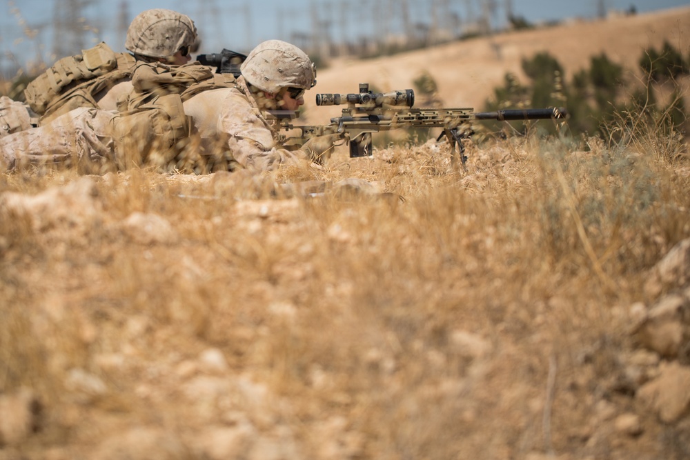 Scout Sniper platoon Marines take part in known distance range