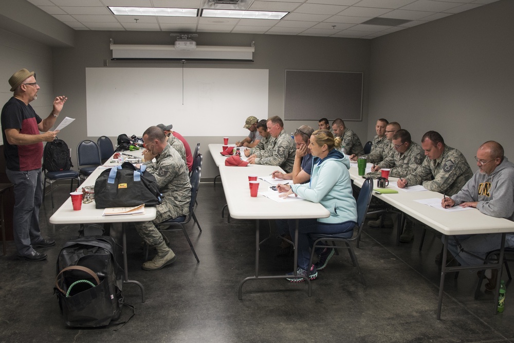 179th Airlift Wing and 200th RED HORSE Squadron, det 1, host Competent Person's Fall Protection training