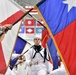 State flags recruits perform during a pass-in-review