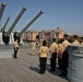 USS Wisconsion (BB-64) hosts a re-enlistment ceremony