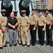 USS Wisconsin (BB-64) hosts a re-enlistment ceremony