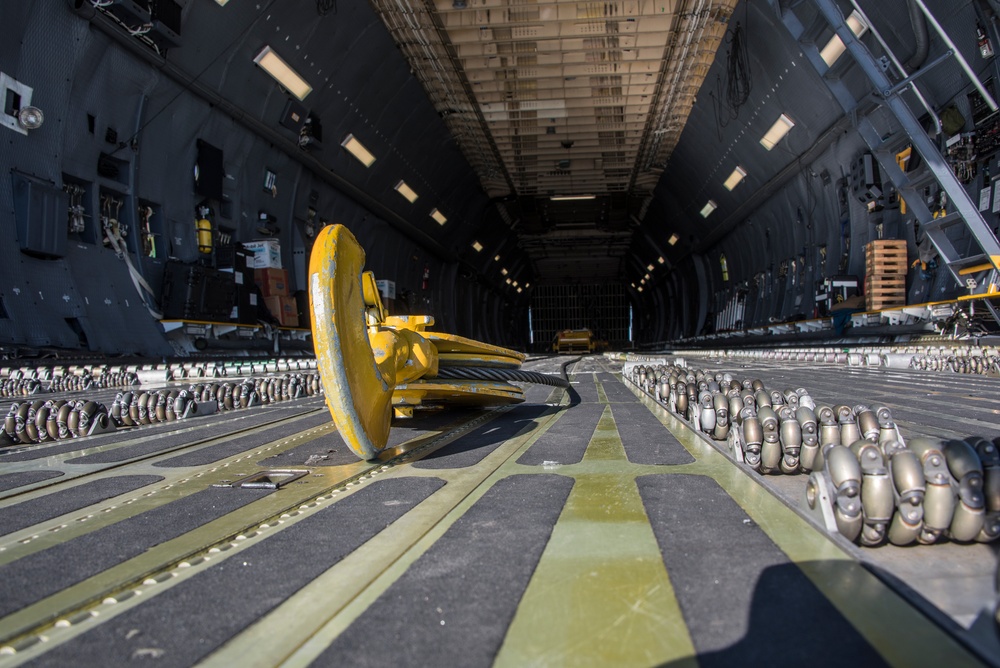 AEHF-4 Loads Onto Travis AFB C-5 M Super Galaxy