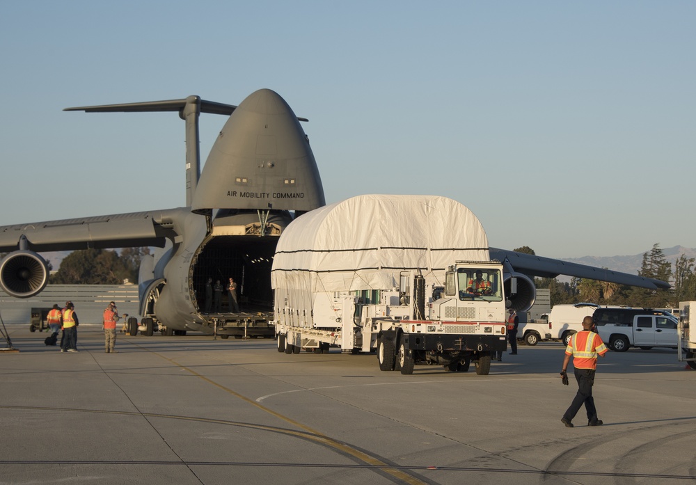 AEHF-4 Loads Onto Travis AFB C-5 M Super Galaxy