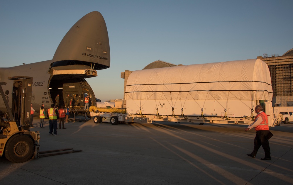 AEHF-4 Loads Onto Travis AFB C-5 M Super Galaxy