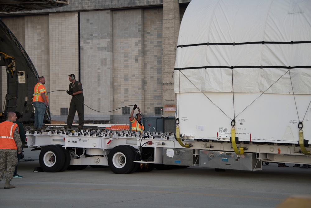 AEHF-4 Loads Onto Travis AFB C-5 M Super Galaxy