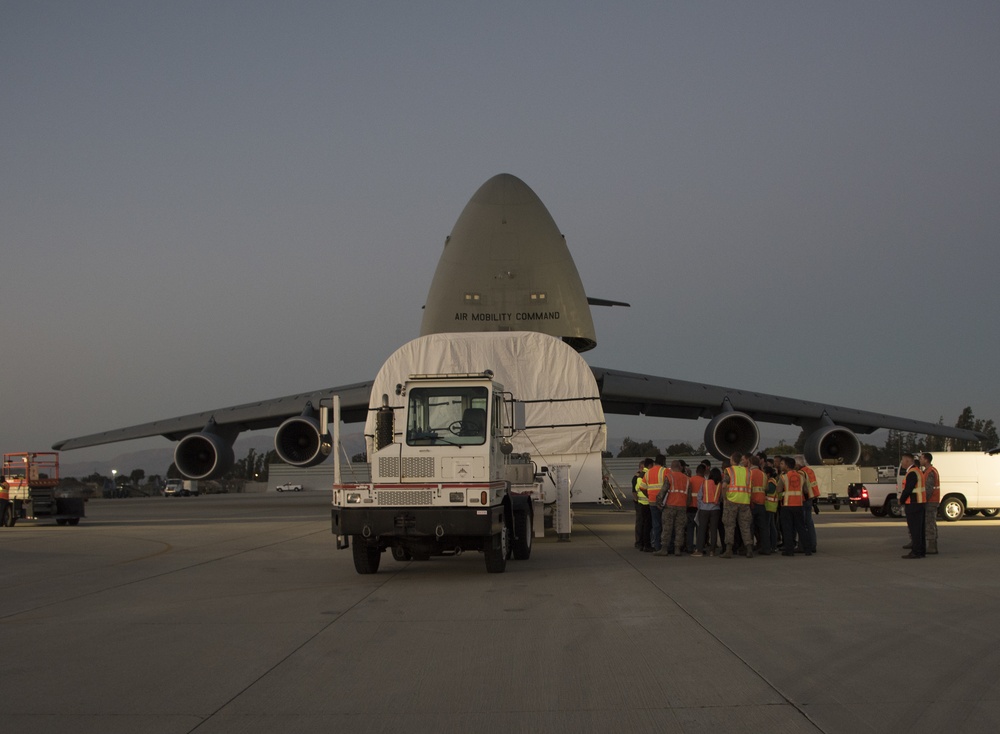 AEHF-4 Loads Onto Travis AFB C-5 M Super Galaxy