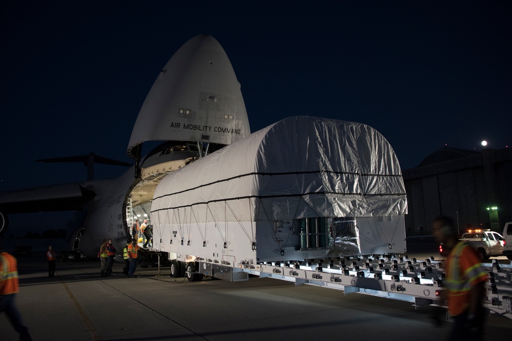 AEHF-4 Loads Onto Travis AFB C-5 M Super Galaxy