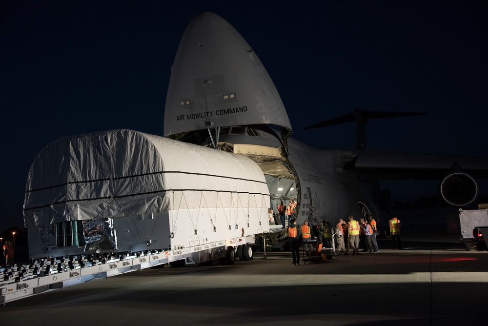 AEHF-4 Loads Onto Travis AFB C-5 M Super Galaxy