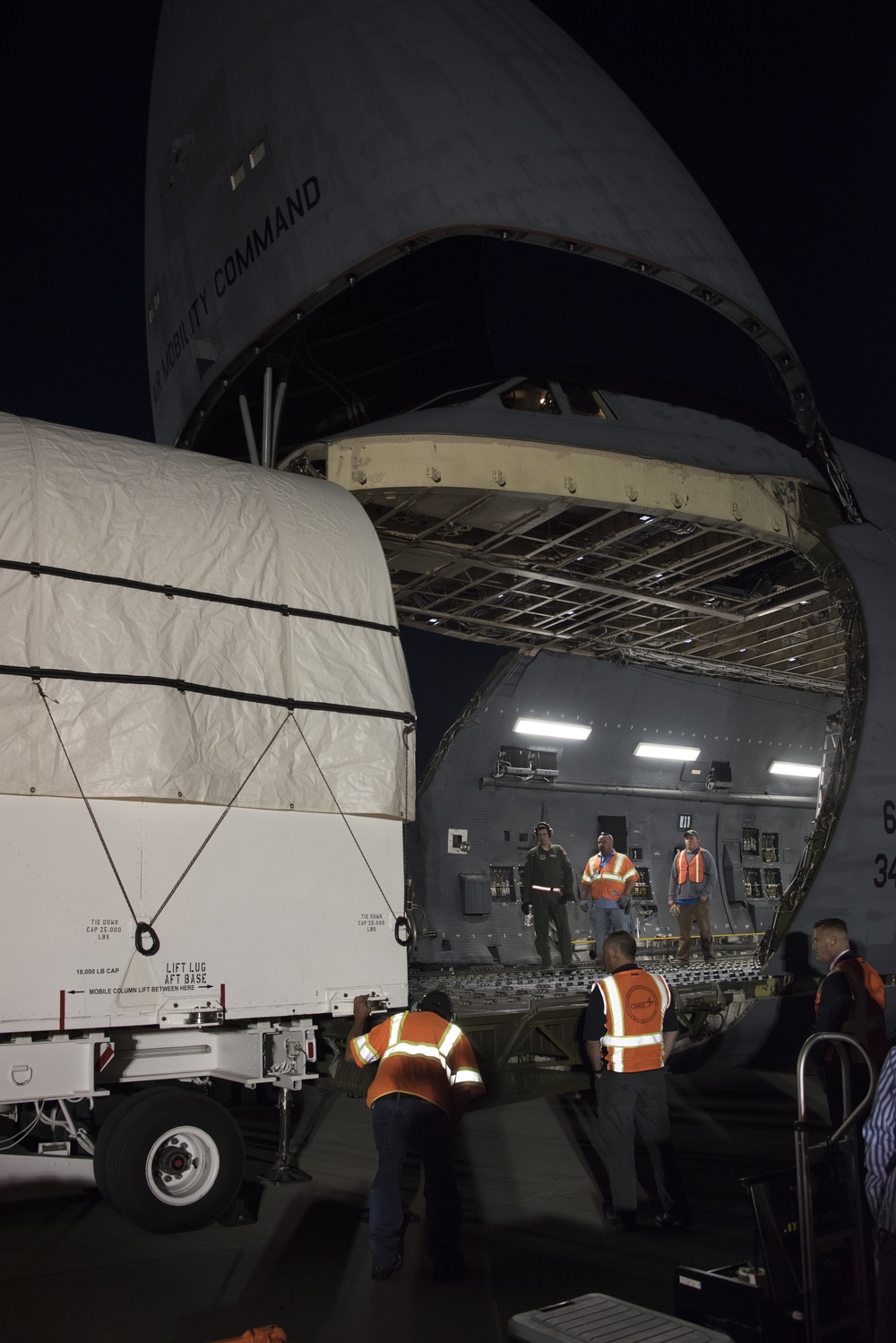 AEHF-4 Loads Onto Travis AFB C-5 M Super Galaxy