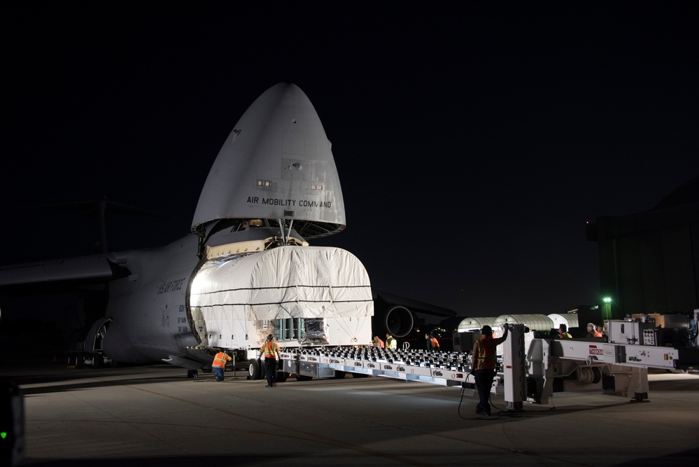 AEHF-4 Loads Onto Travis AFB C-5 M Super Galaxy