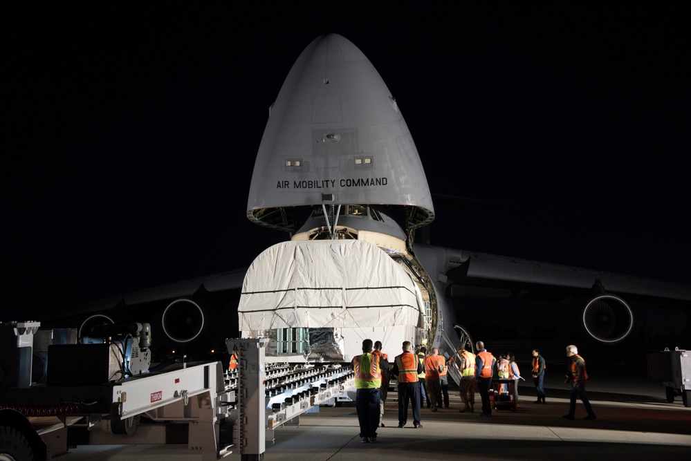 AEHF-4 Loads Onto Travis AFB C-5 M Super Galaxy