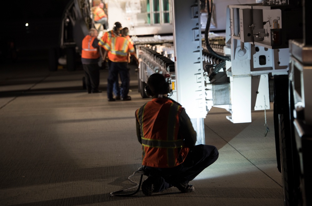 AEHF-4 Loads Onto Travis AFB C-5 M Super Galaxy