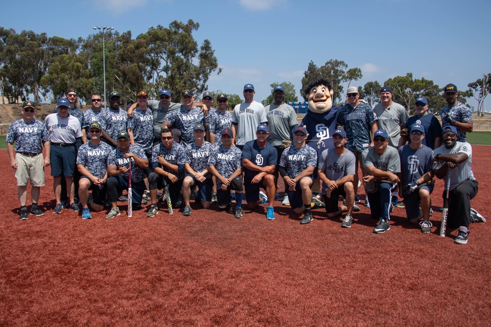 U.S. Navy All-Stars Vs. San Diego Padres Alumni Softball Team