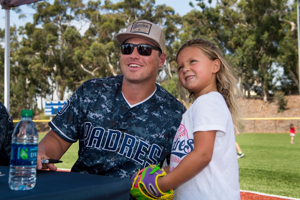 Sailors Play San Diego Padres Alumni In Softball Game