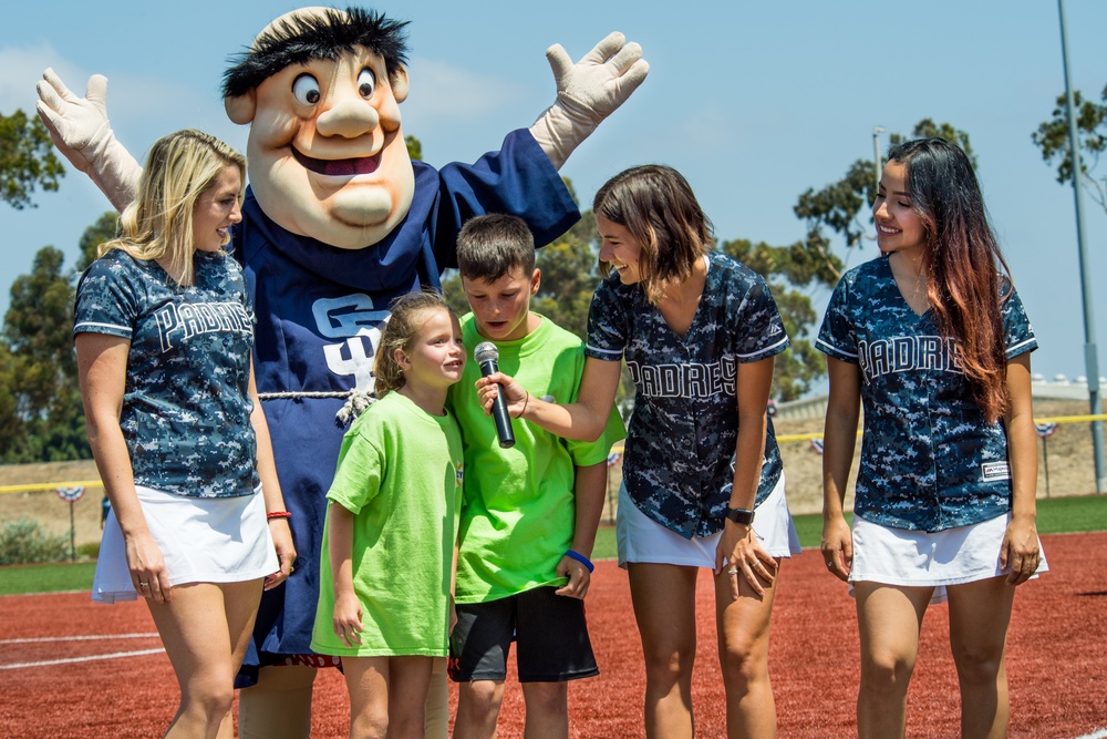 Sailors Play San Diego Padres Alumni In Softball Game