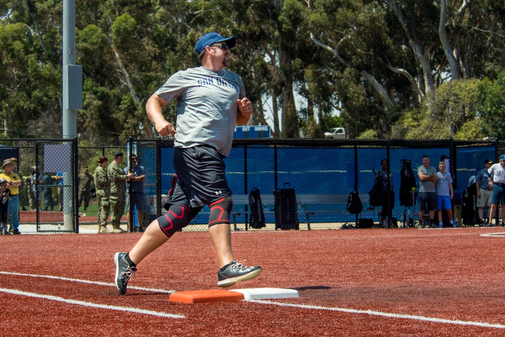 Sailors Play San Diego Padres Alumni In Softball Game