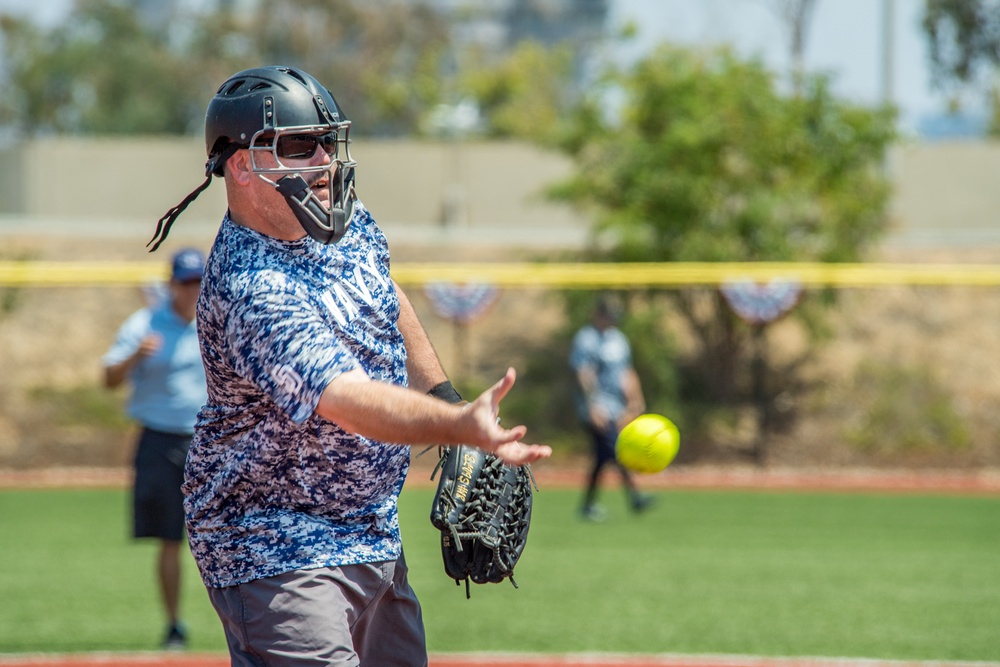 Sailors Play San Diego Padres Alumni In Softball Game