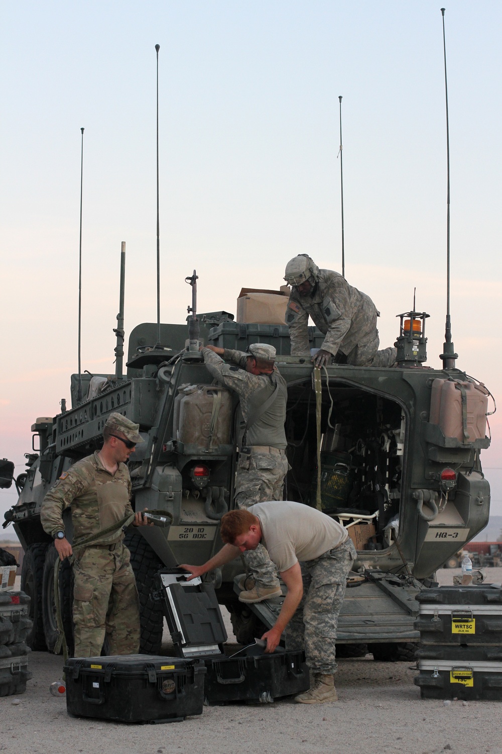 56th SBCT arrives in cantonment after realistic NTC battlefield training